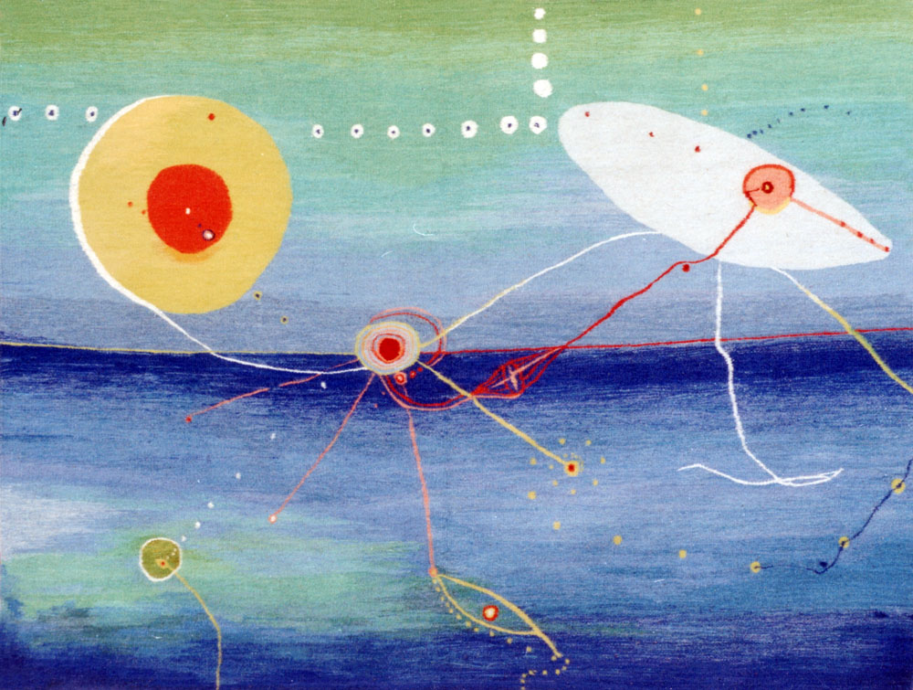 Гобелен «Приводнення космічного корабля». 2003. Вовна, ручне ткацтво